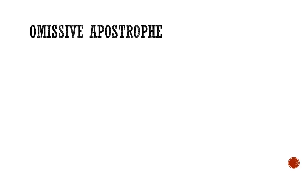 omissive apostrophe