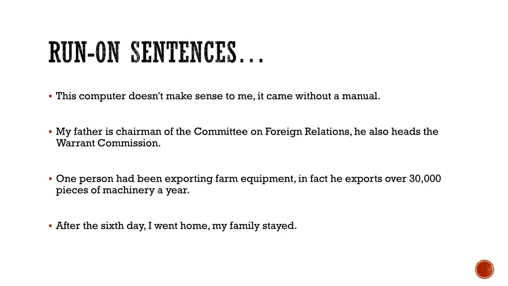 run on sentences