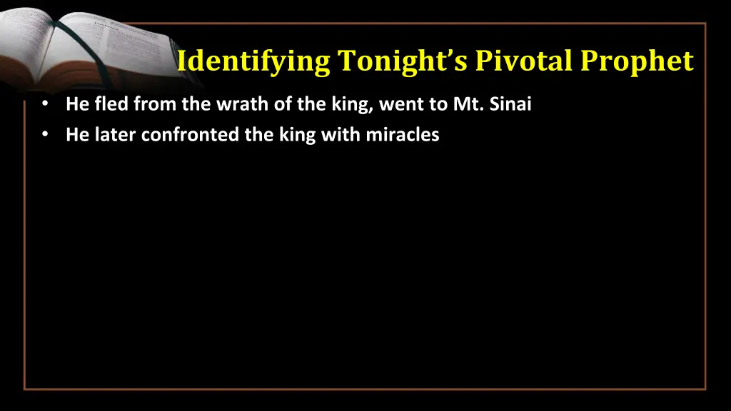 identifying tonight s pivotal prophet 1