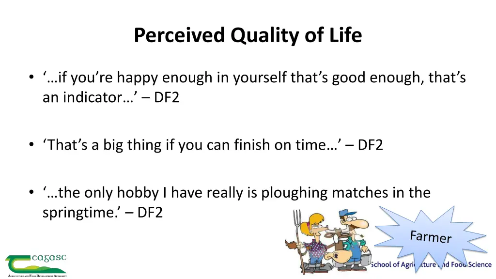 perceived quality of life 1