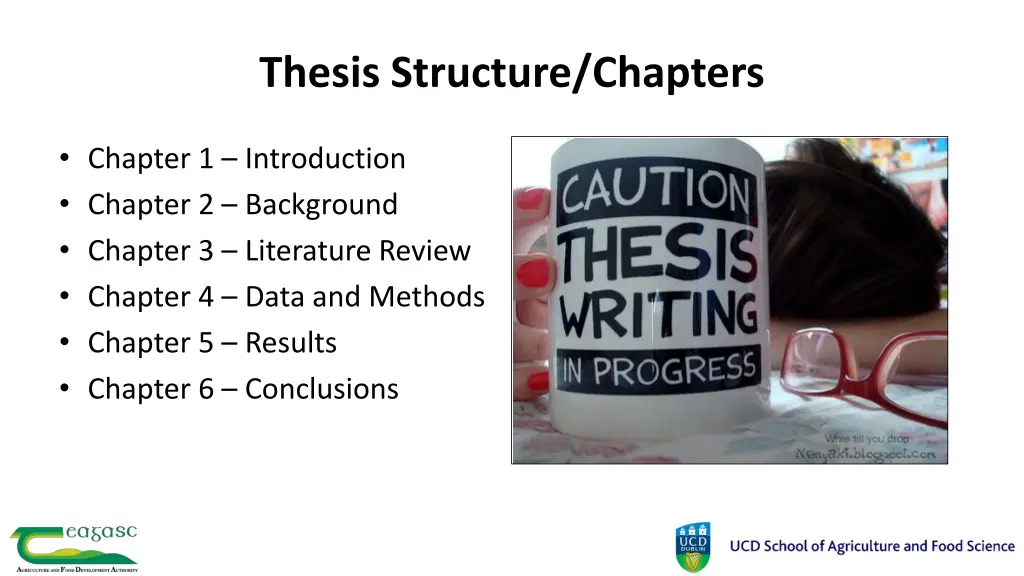 thesis structure chapters