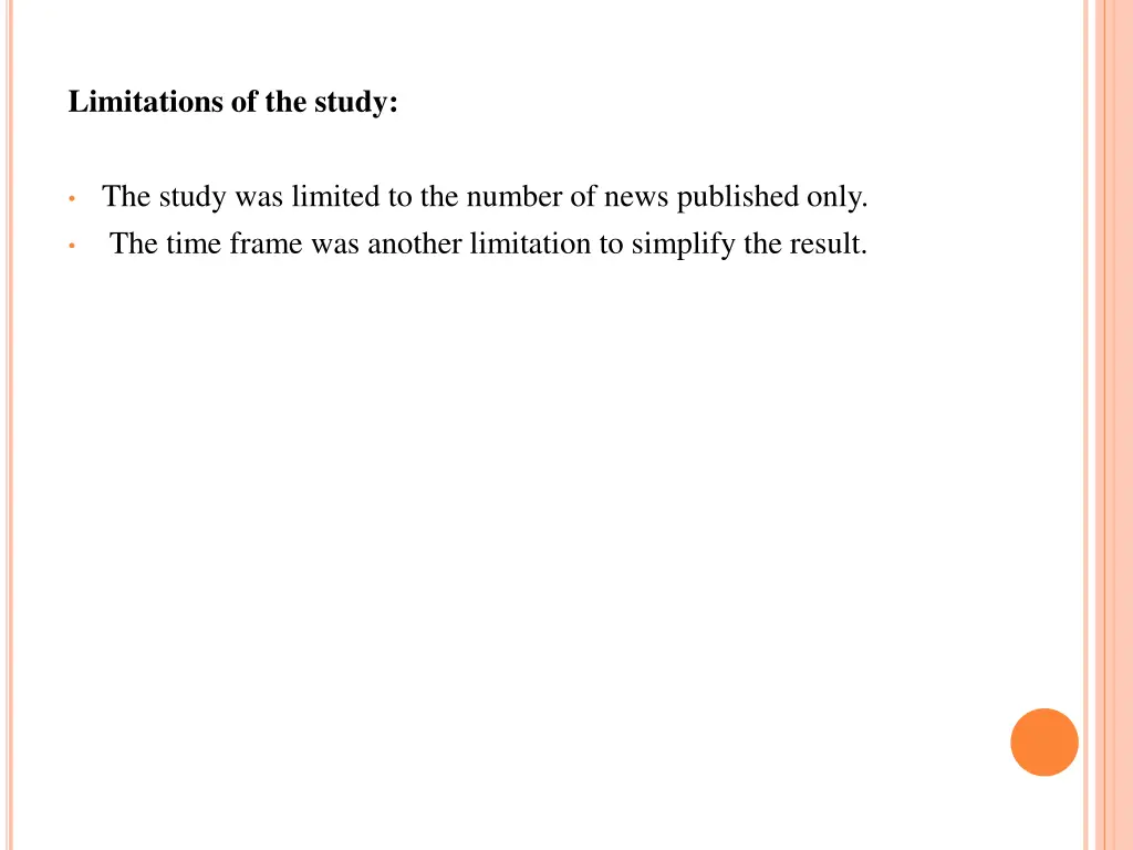 limitations of the study