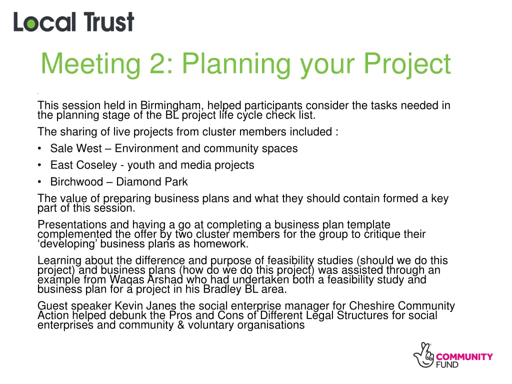 meeting 2 planning your project