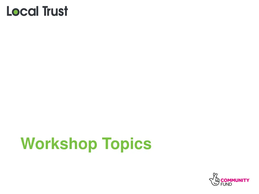 workshop topics