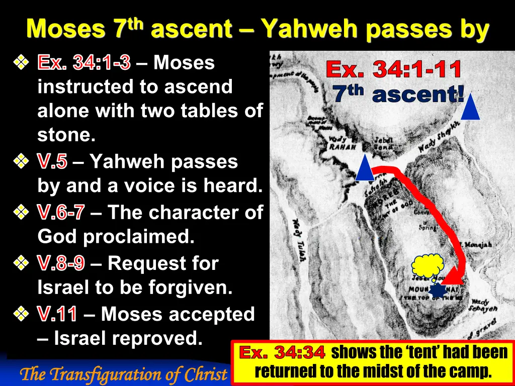 moses 7 th ascent yahweh passes