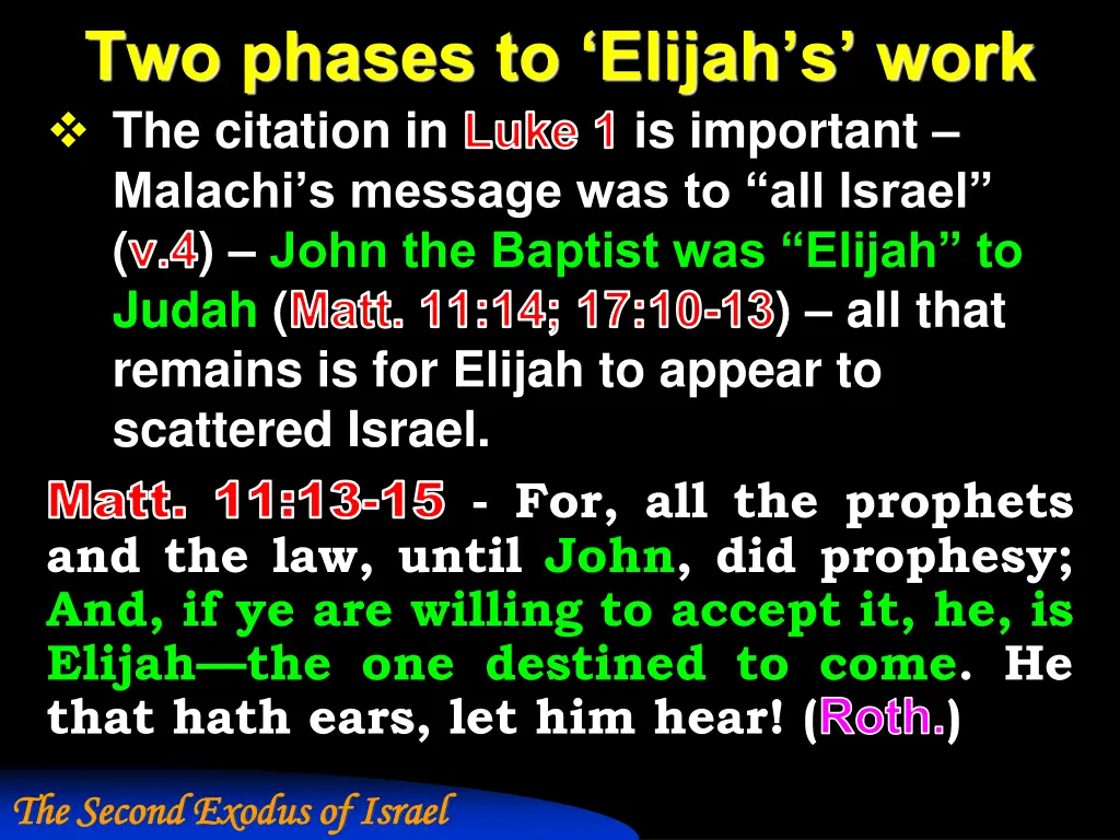 two phases to elijah s work the citation in luke