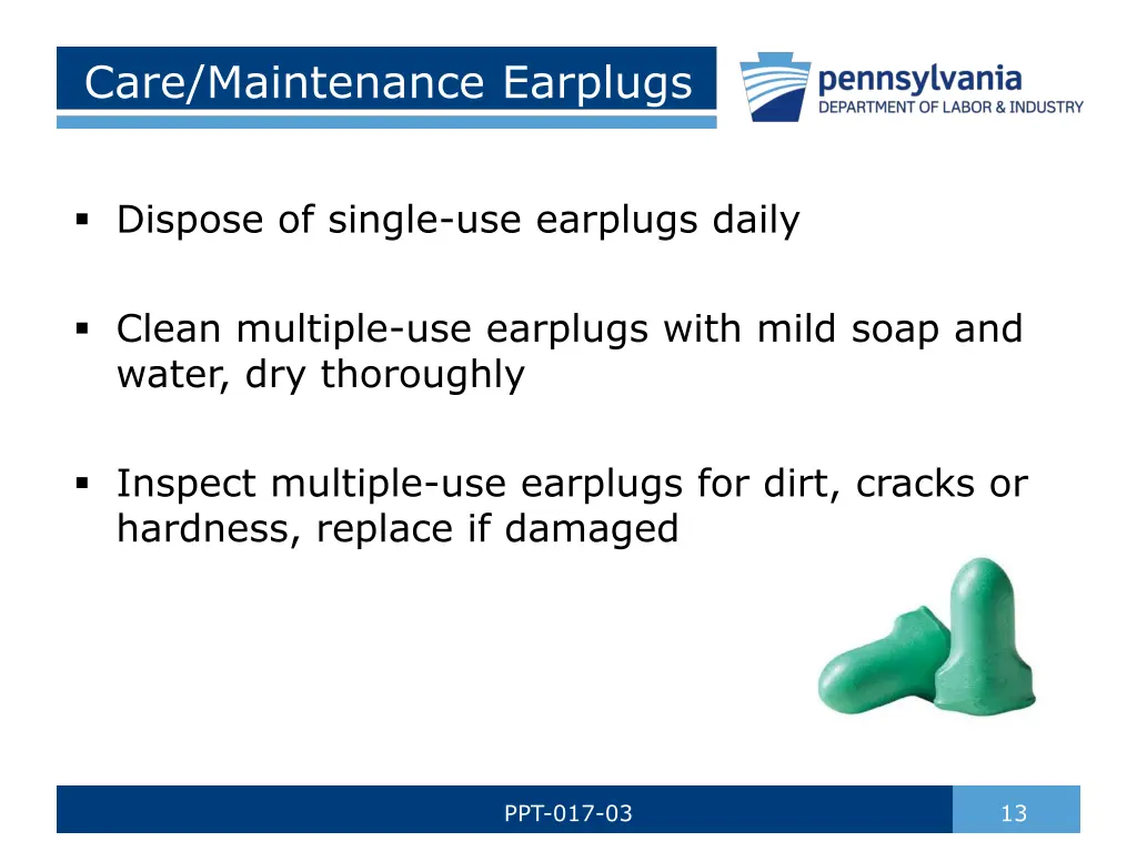 care maintenance earplugs