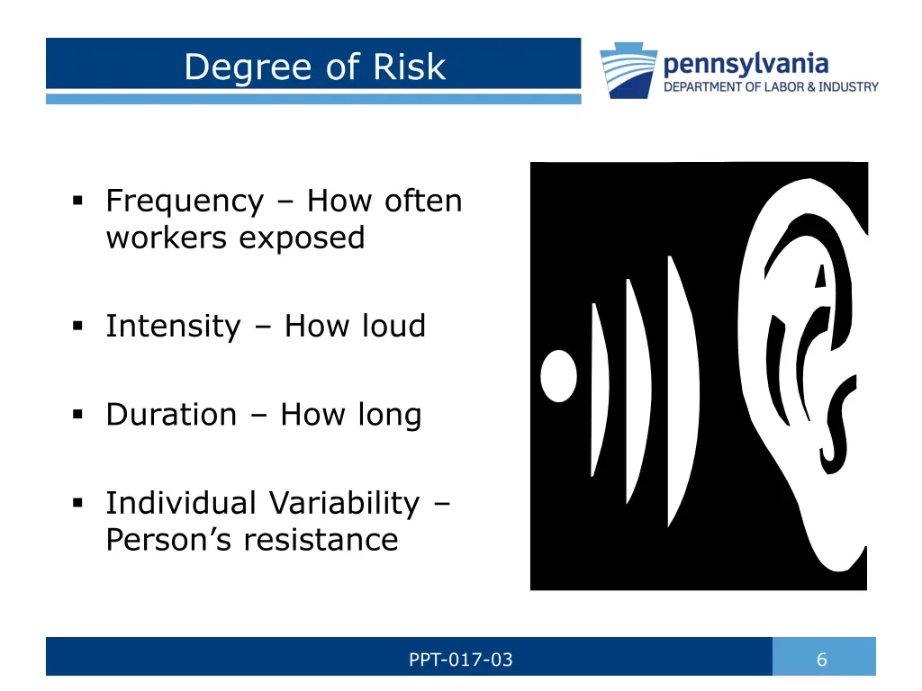 degree of risk