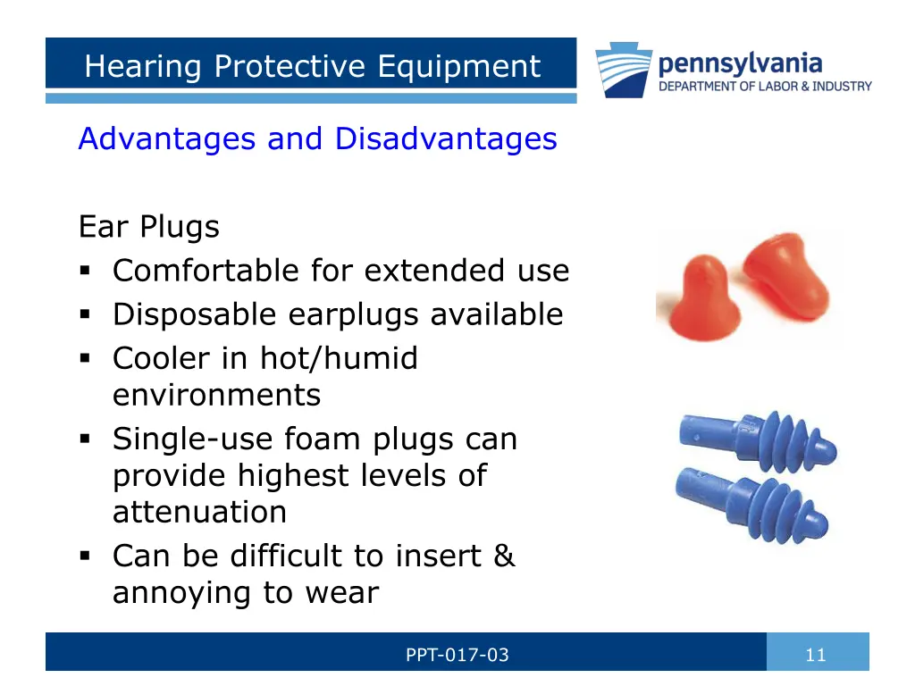 hearing protective equipment