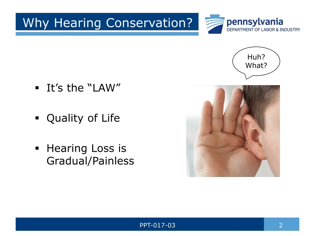 why hearing conservation