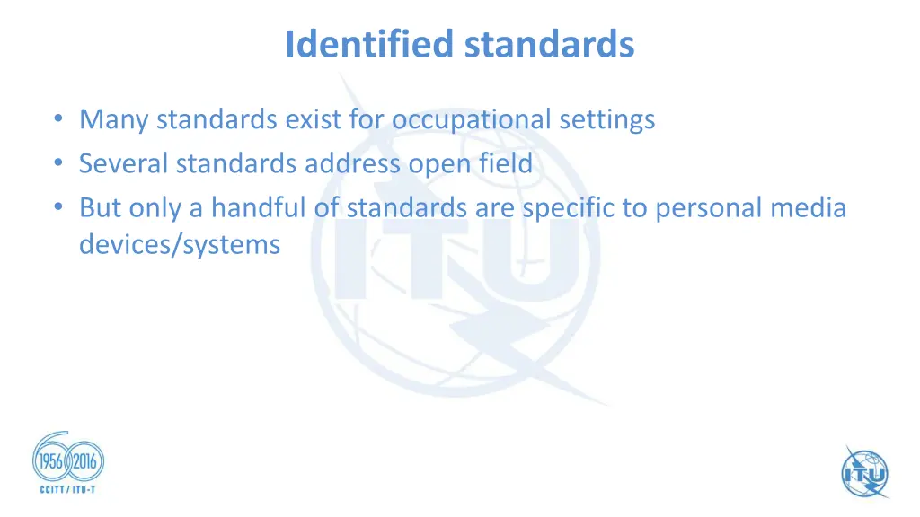 identified standards