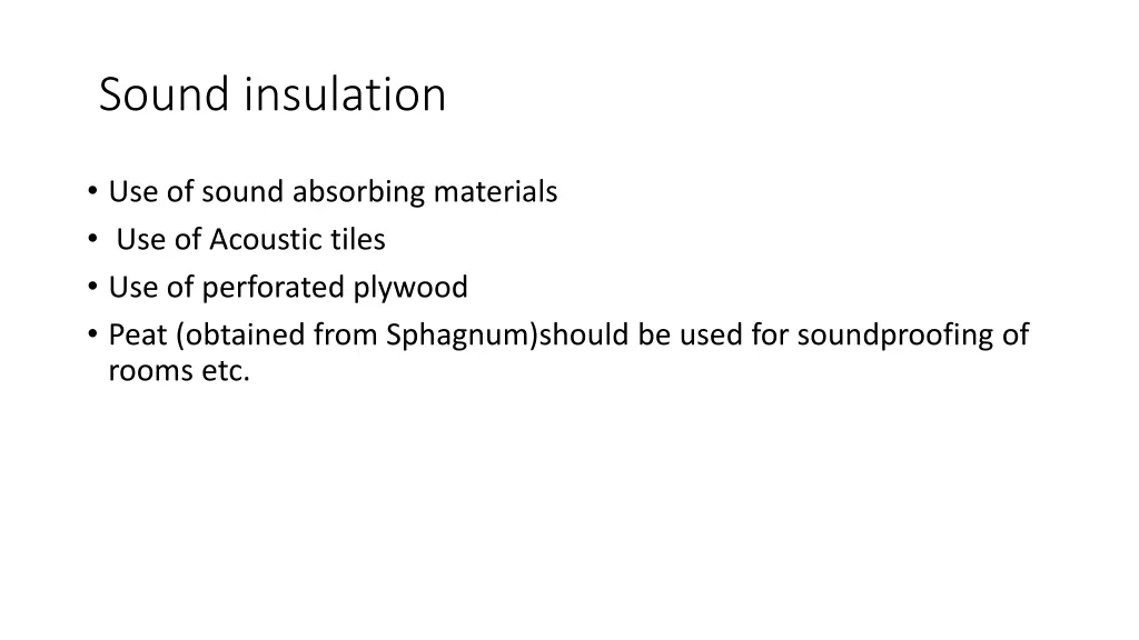 sound insulation