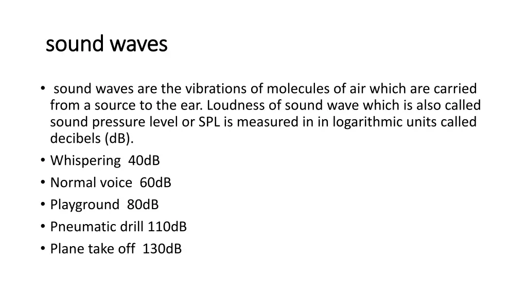 sound waves sound waves