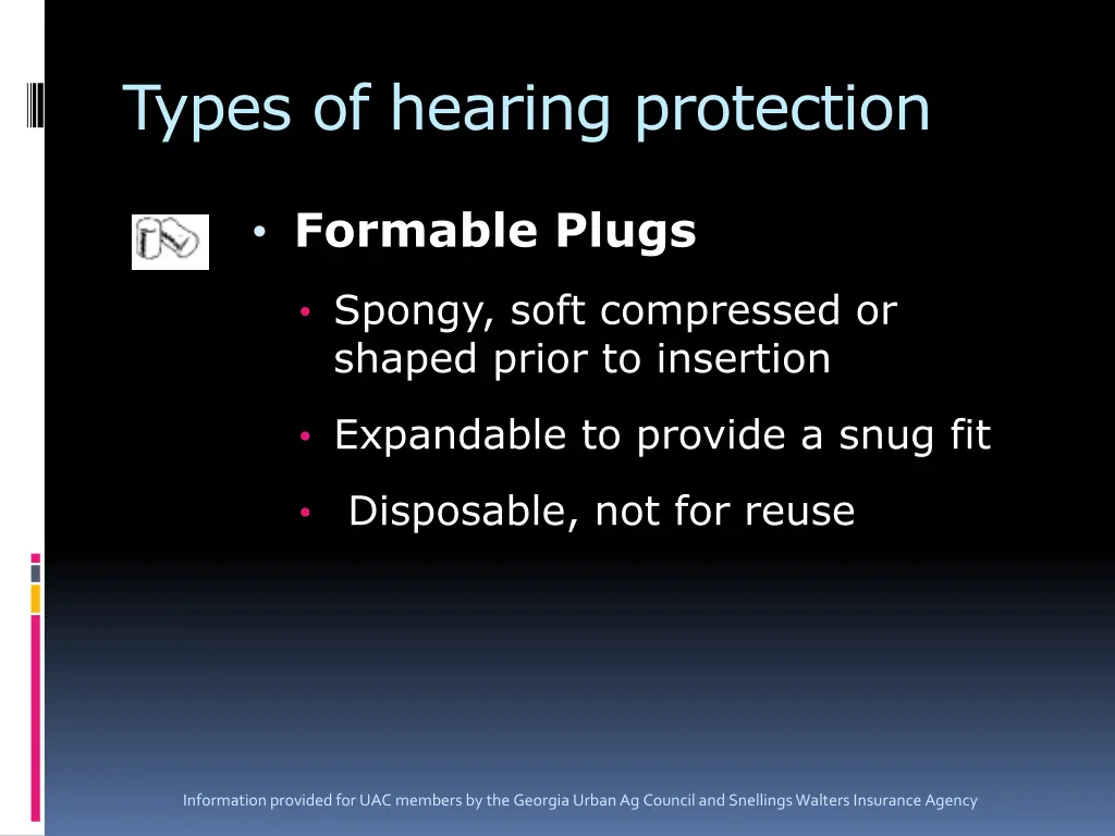 types of hearing protection