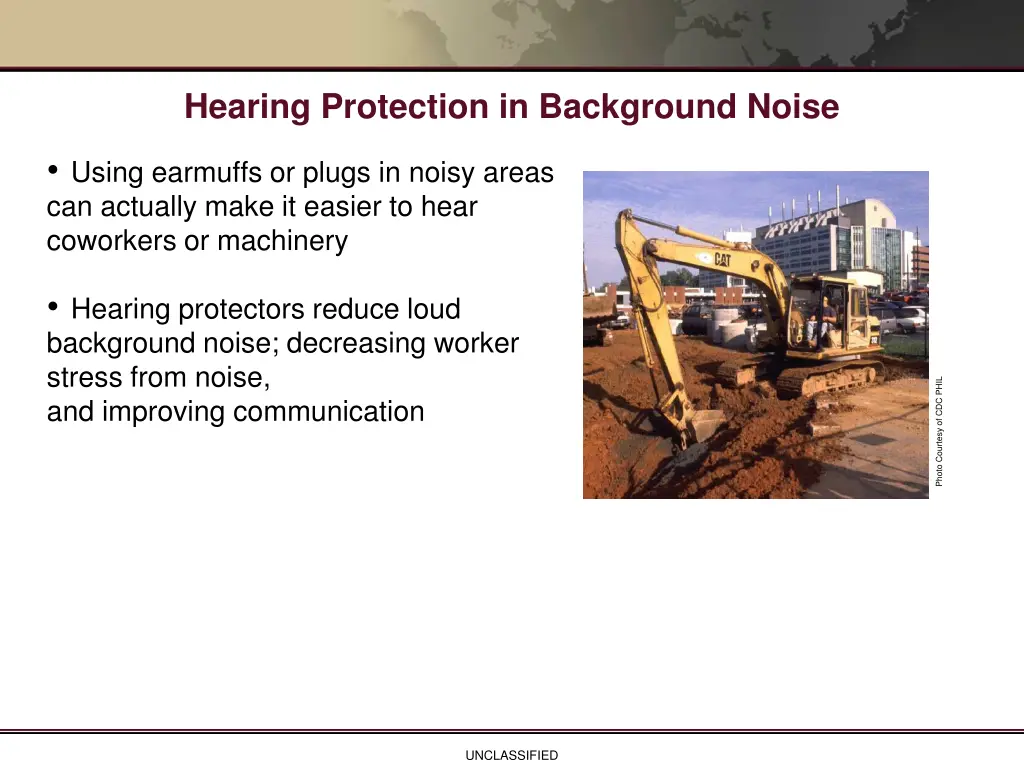 hearing protection in background noise