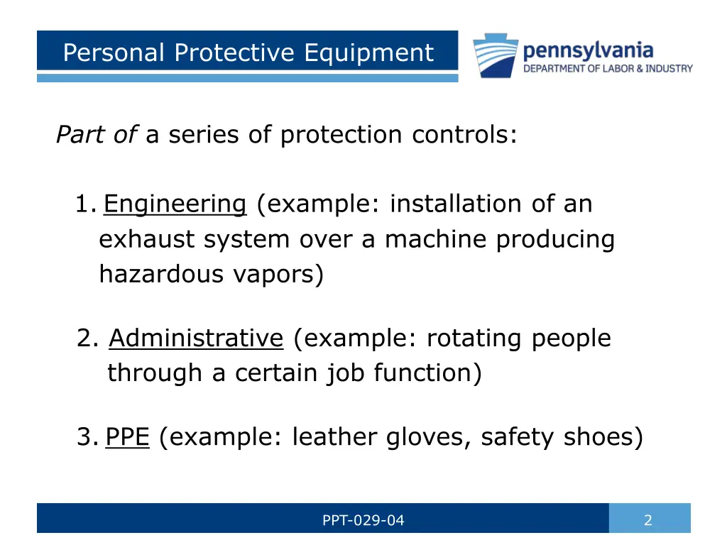 personal protective equipment