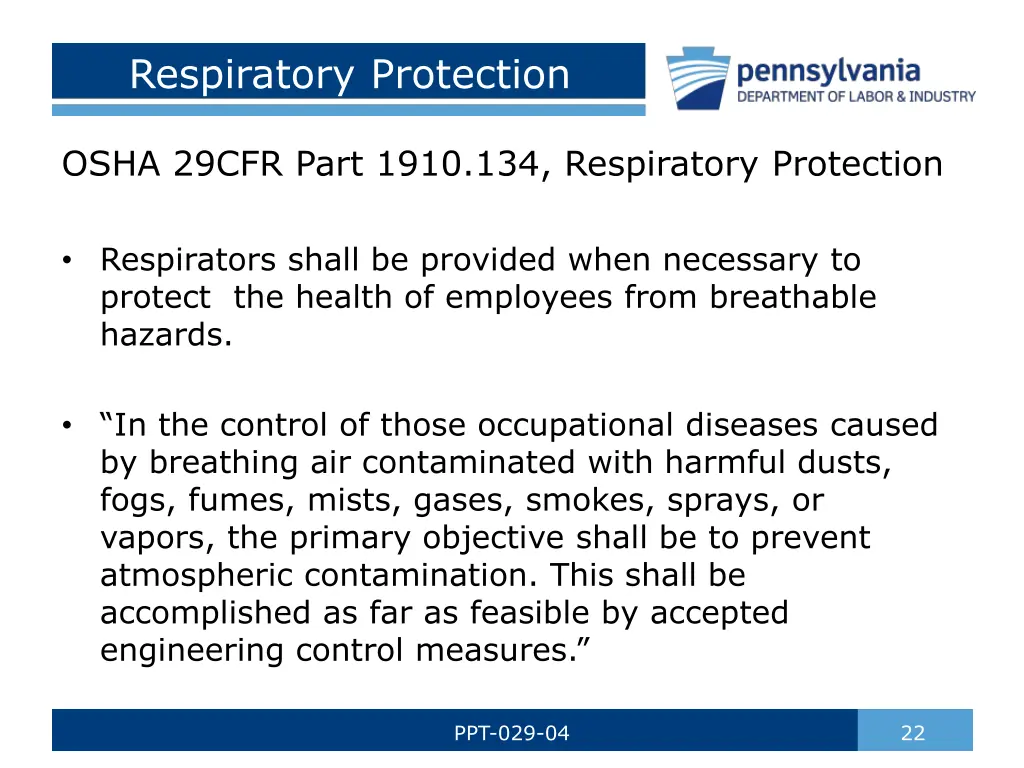 respiratory protection