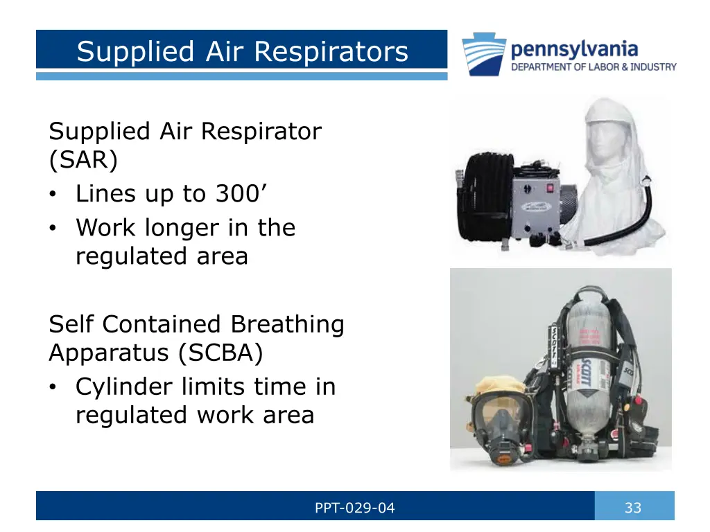 supplied air respirators