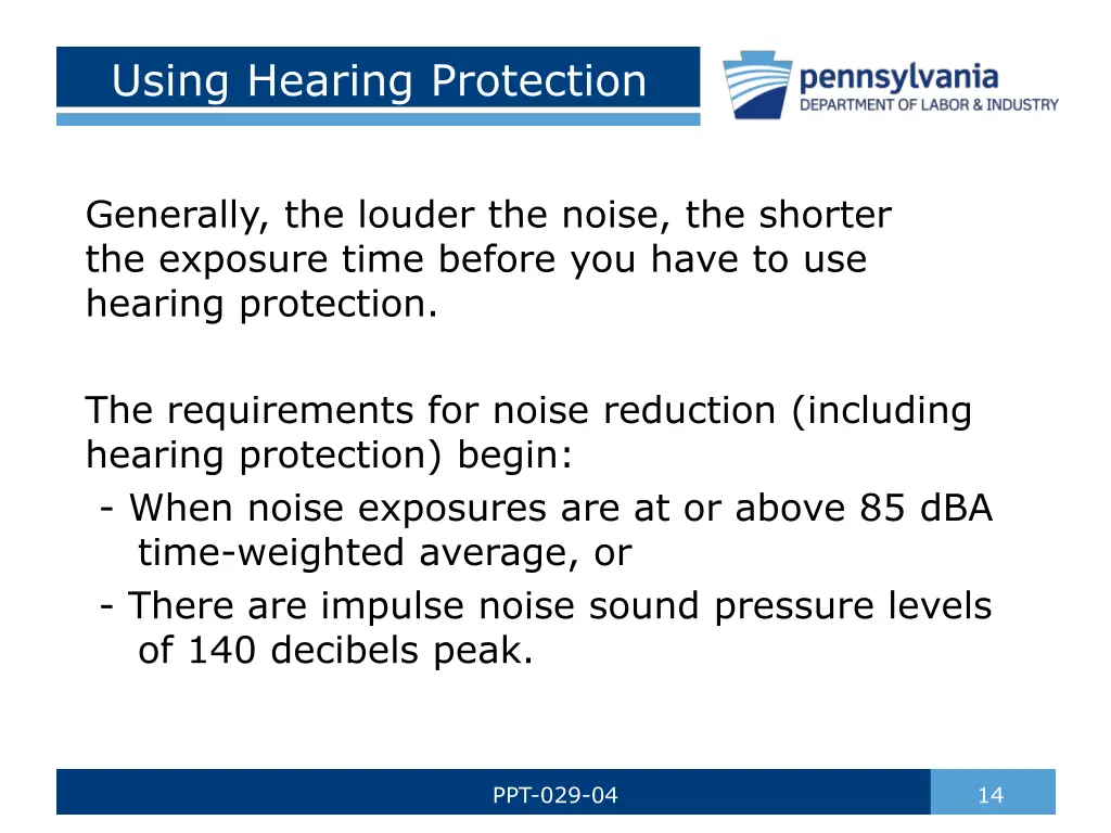 using hearing protection