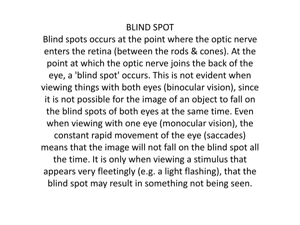 blind spot