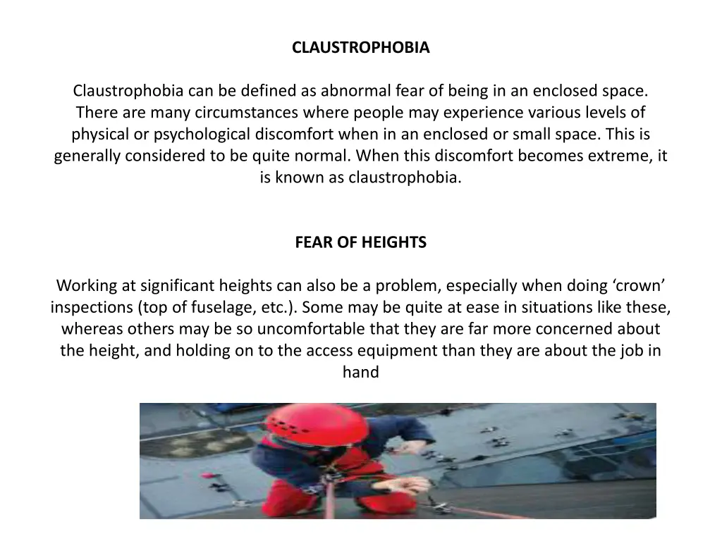 claustrophobia