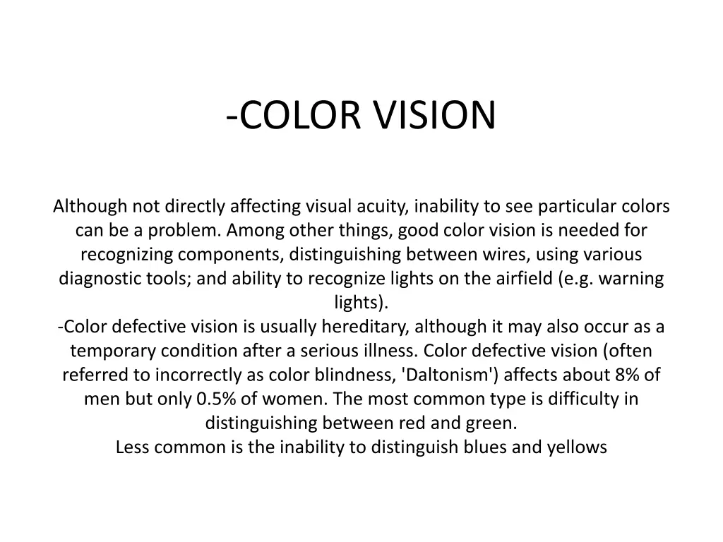 color vision