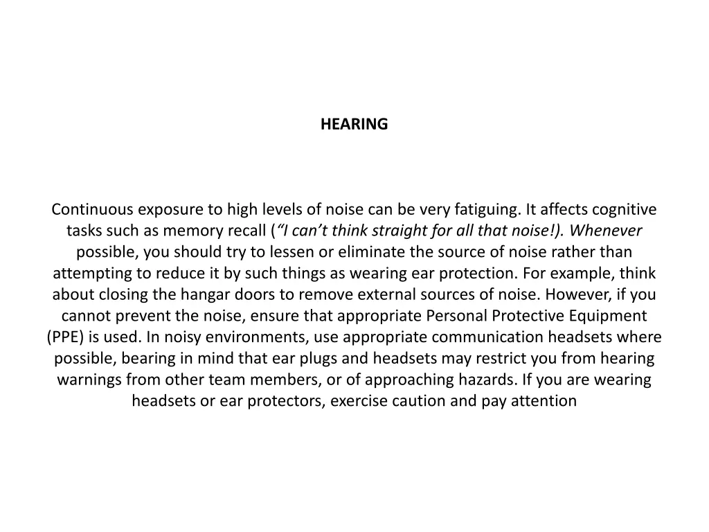 hearing