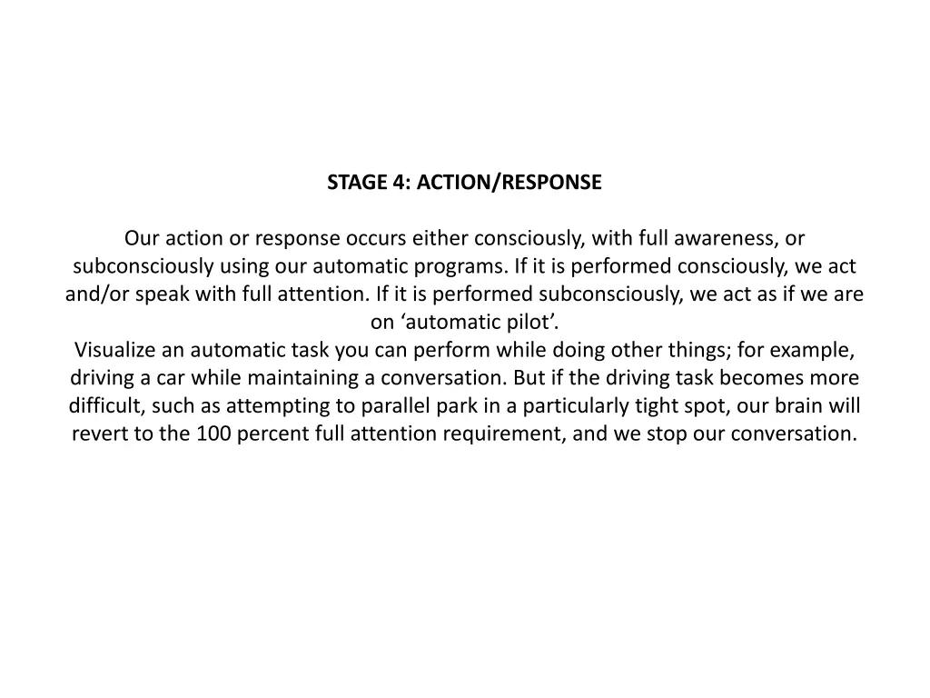 stage 4 action response