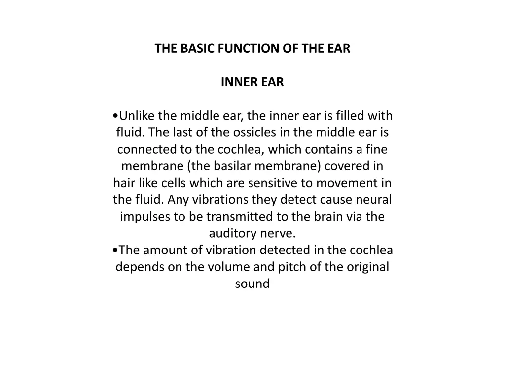 the basic function of the ear 2