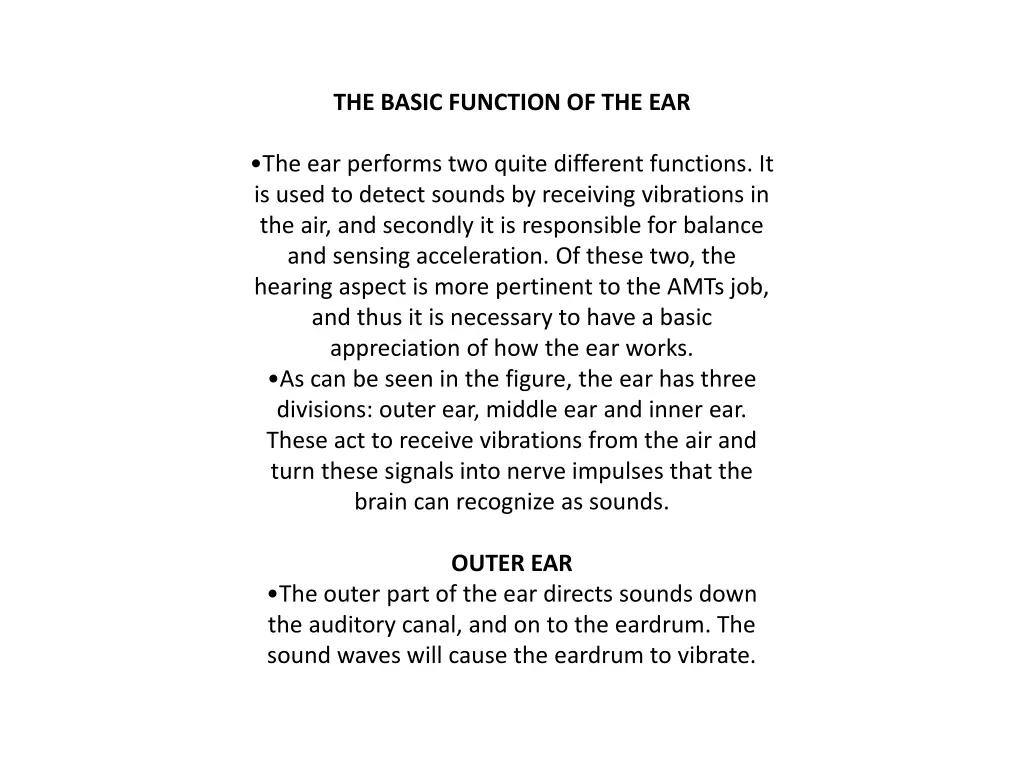 the basic function of the ear