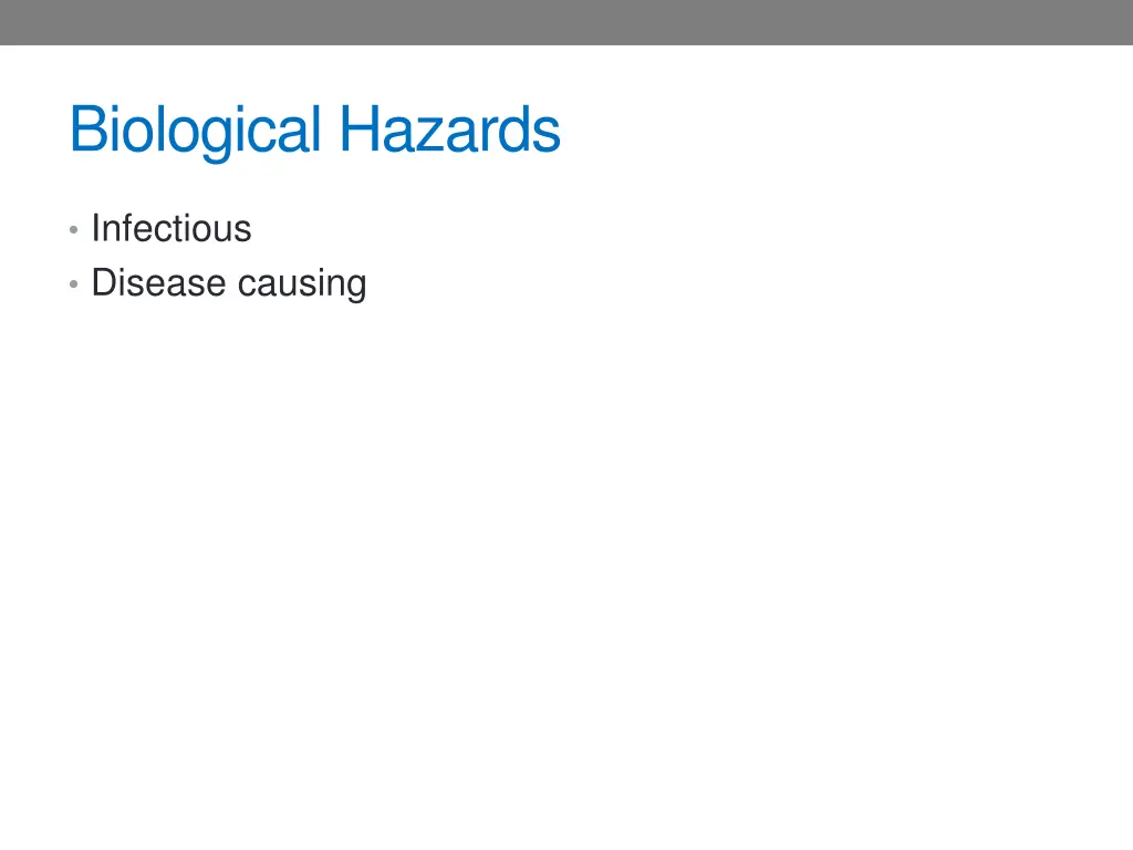 biological hazards