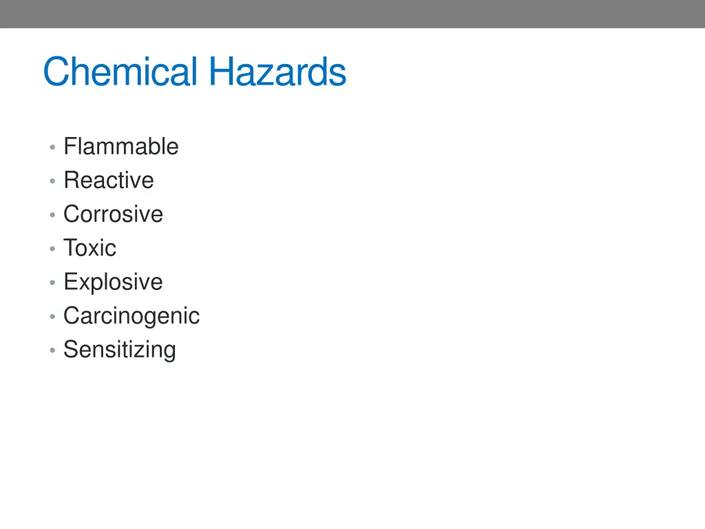 chemical hazards