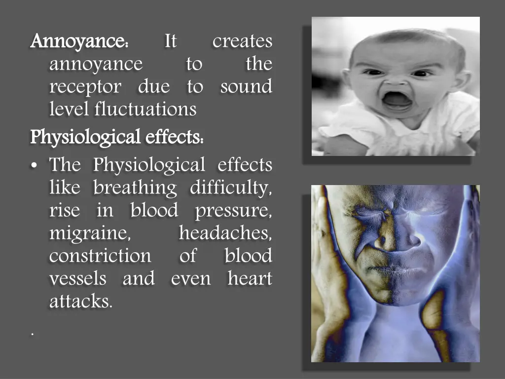 annoyance annoyance receptor due to sound level