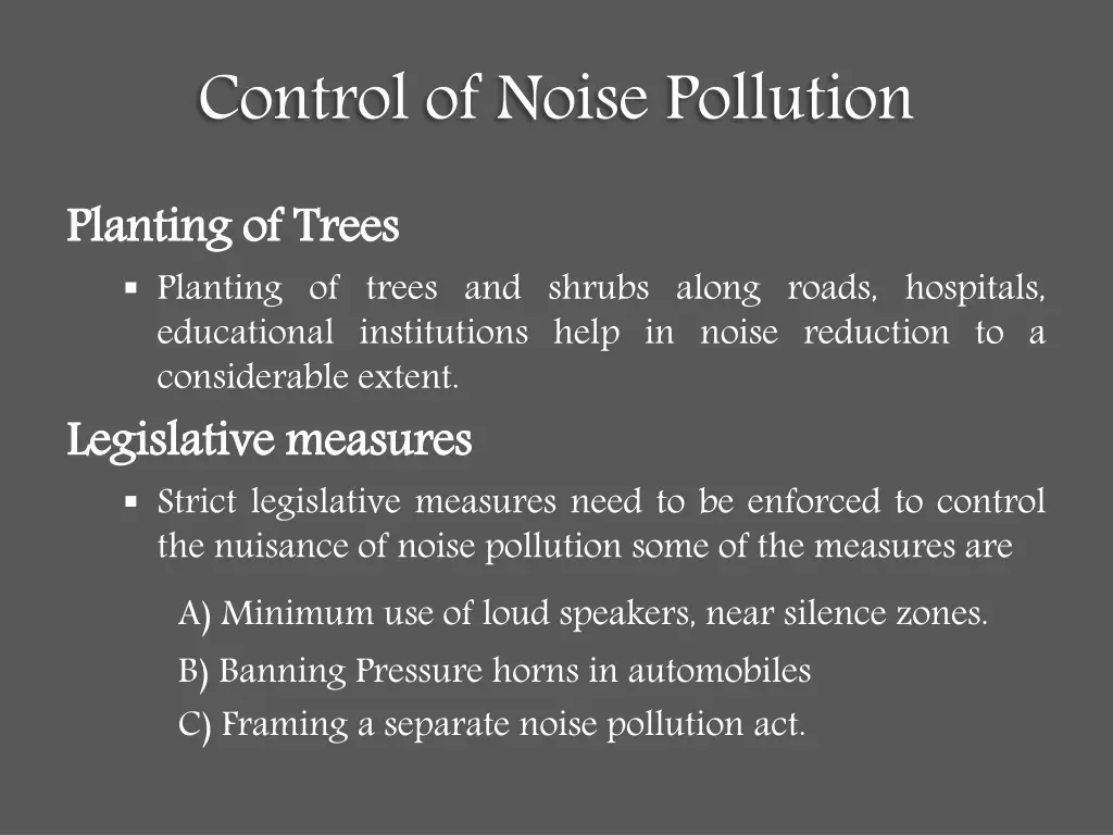 control of noise pollution 2