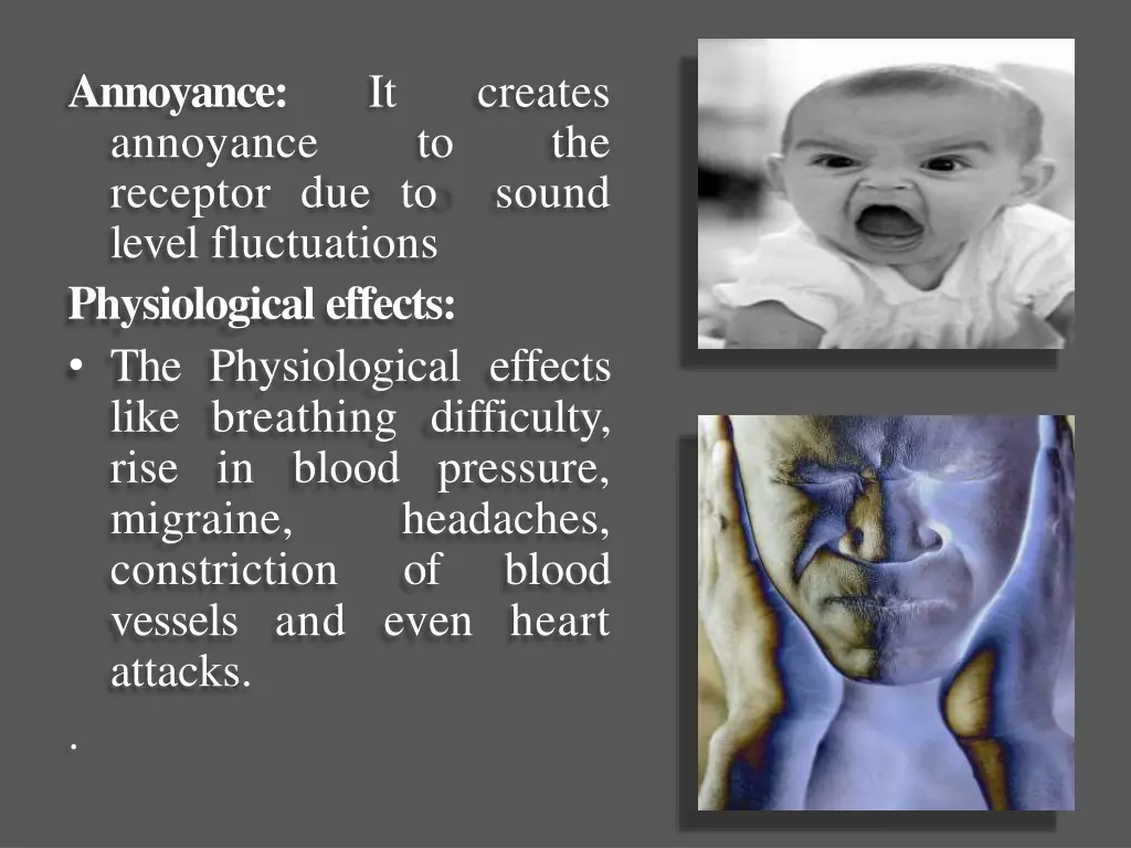 annoyance annoyance receptor due to level