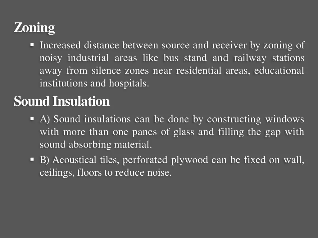 zoning increased distance between source