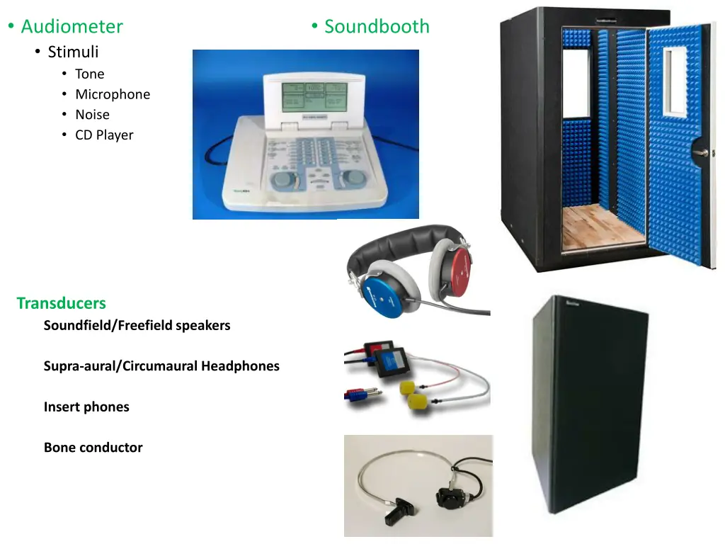 audiometer stimuli tone microphone noise cd player