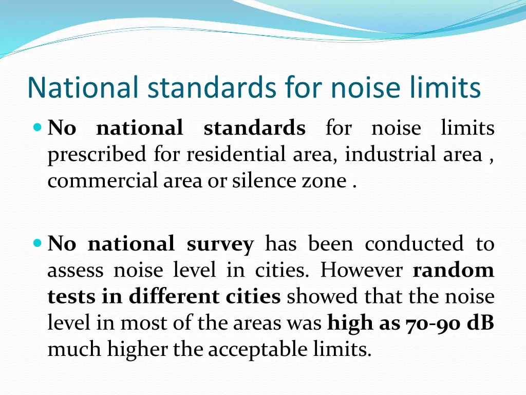 national standards for noise limits