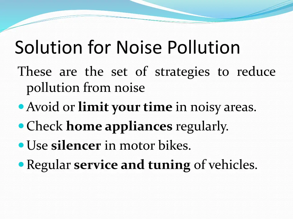 solution for noise pollution 1