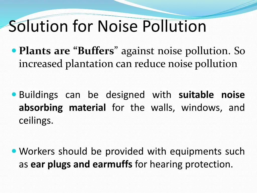 solution for noise pollution 2