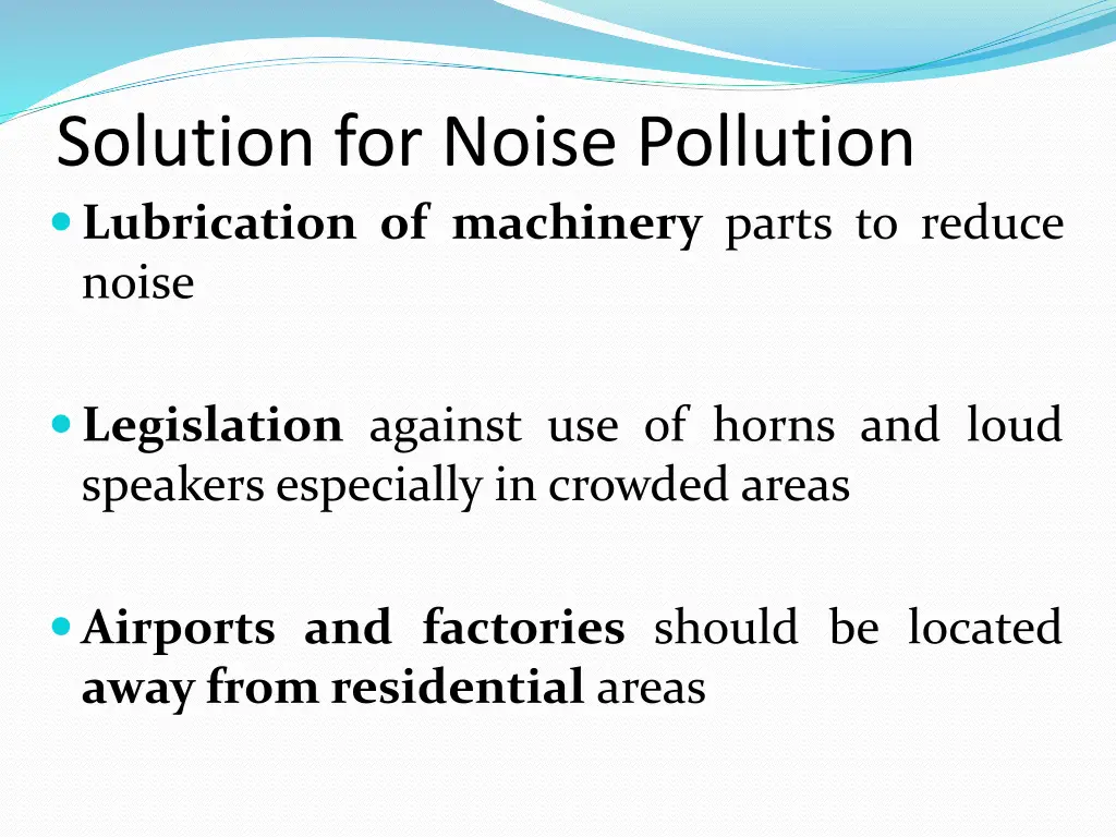 solution for noise pollution lubrication