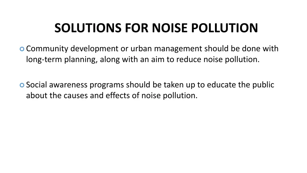 solutions for noise pollution 1