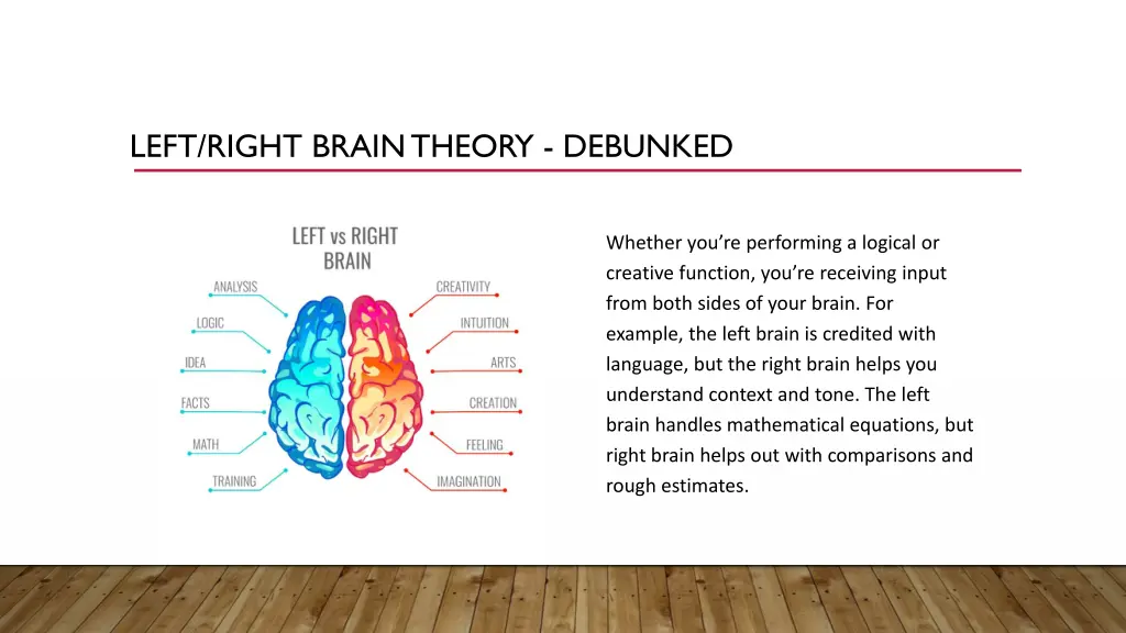 left right brain theory debunked