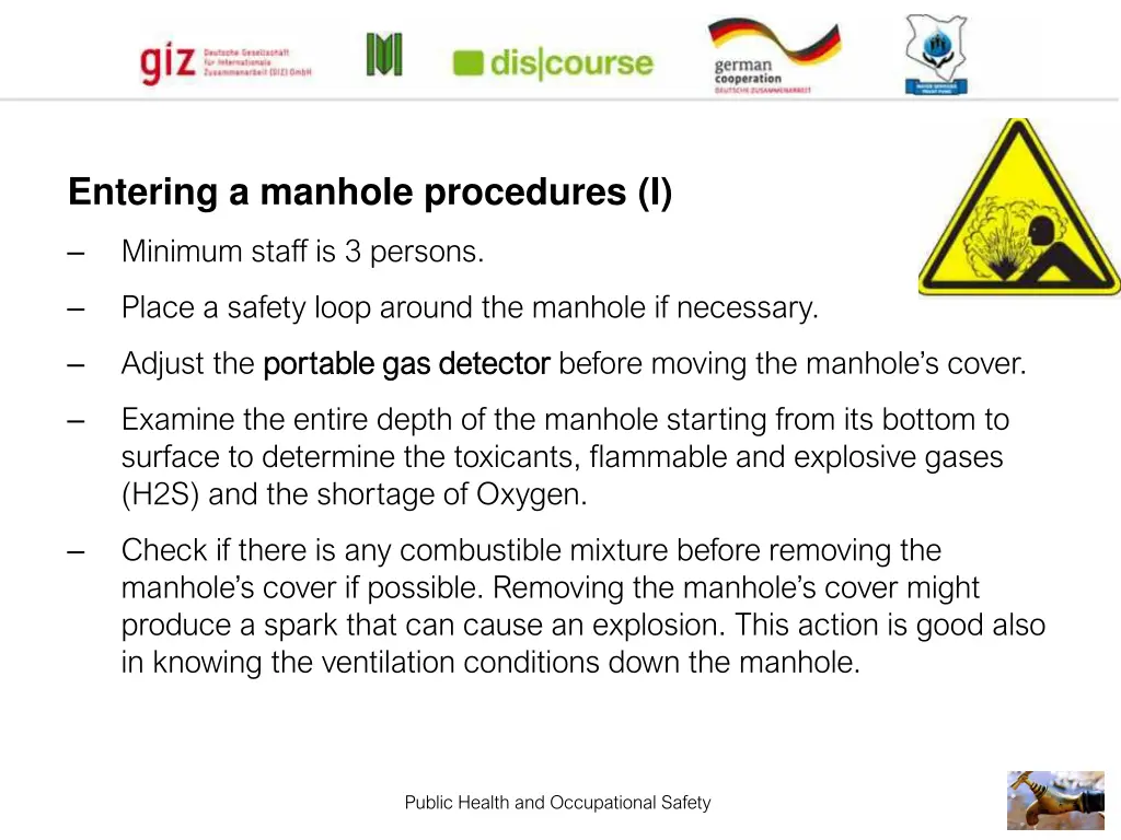 entering a manhole procedures i