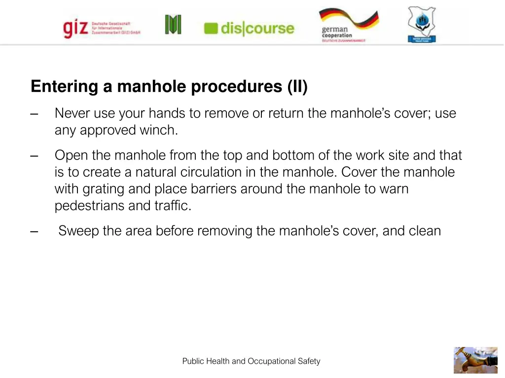 entering a manhole procedures ii