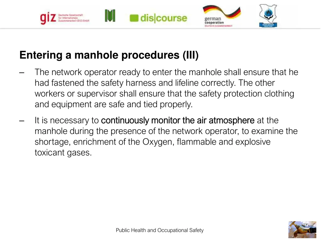 entering a manhole procedures iii