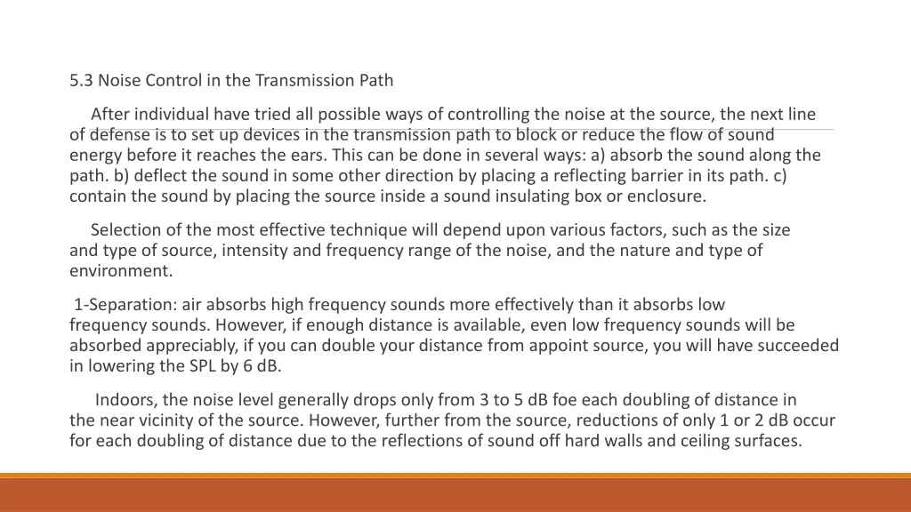 5 3 noise control in the transmission path