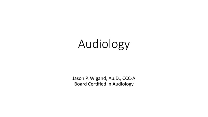 audiology