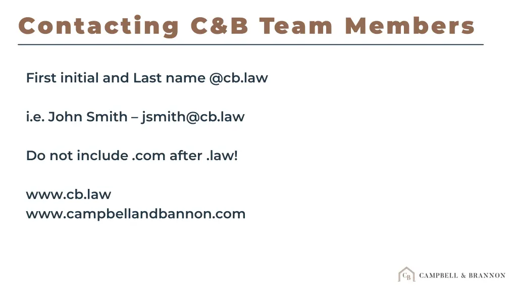 contacting c b team members