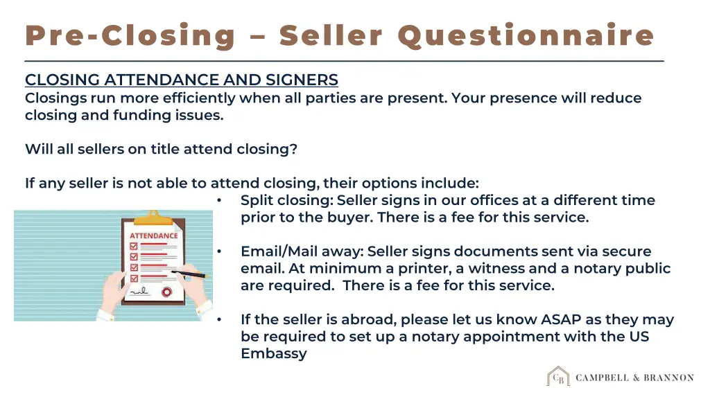 pre closing seller questionnaire 4